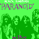 EGA rendering of the cover for Black Sabbath - Paranoid
