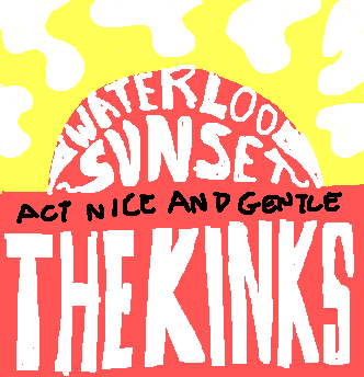 EGA rendering of the cover for The Kinks - Waterloo Sunset