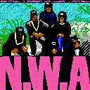 EGA rendering of the cover for NWA - Straight Outta Compton