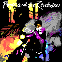 EGA rendering of the cover for Prince - Let's Go Crazy