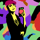 EGA rendering of the cover for Prince - Raspberry Beret