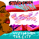 EGA rendering of the cover for Stevie Wonder - Living for the City
